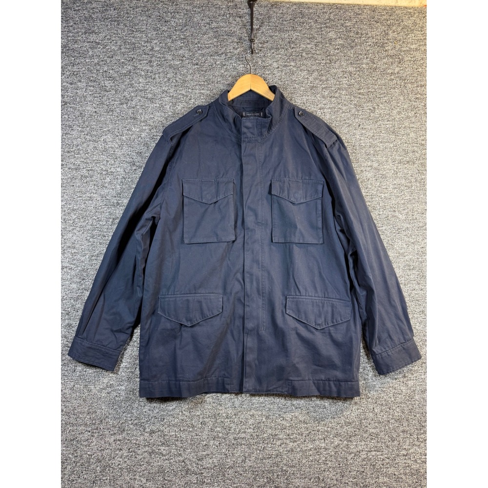 Tommy Hilfiger Mens Navy Blue Cotton Field Jacket XL XM04553 400‎ DWS NEW